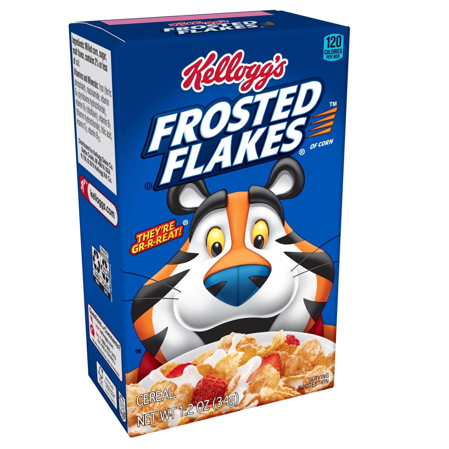 Frosted Flakes Breakfast Cereal, Original, 8 Vitamins & Minerals, 1.20 Ounce (Pack of 70)