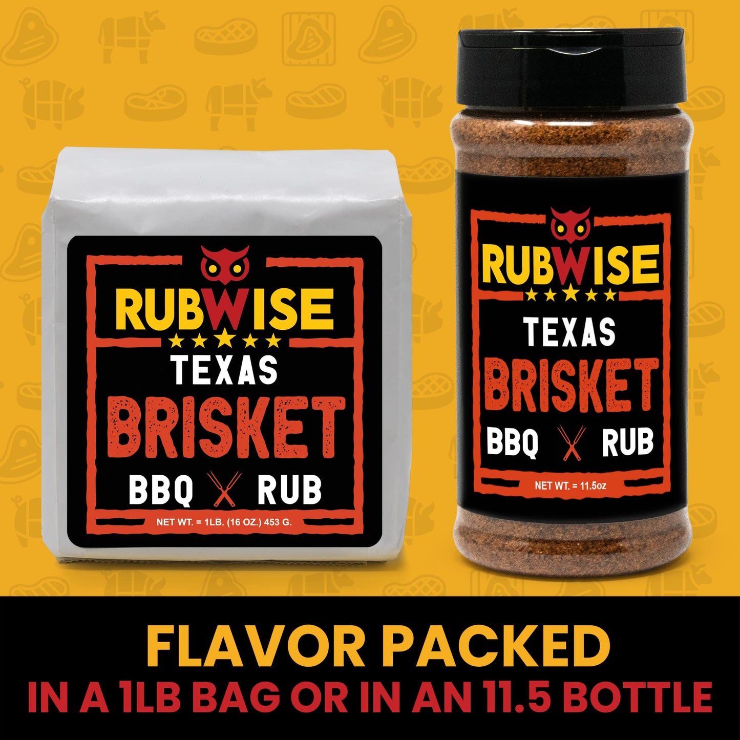 Five Star Seasonings BBQ Brisket Rub - Smoky & Savory Beef Seasoning Dry Mix, 11.5oz