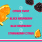Sparkling Ice Flavored Sparkling Water +Caffeine Variety Pack, Zero Sugar, 16 Fl Oz, 12 Count, Citrus Twist, Black Raspberry, Blue Raspberry, Strawberry Citrus