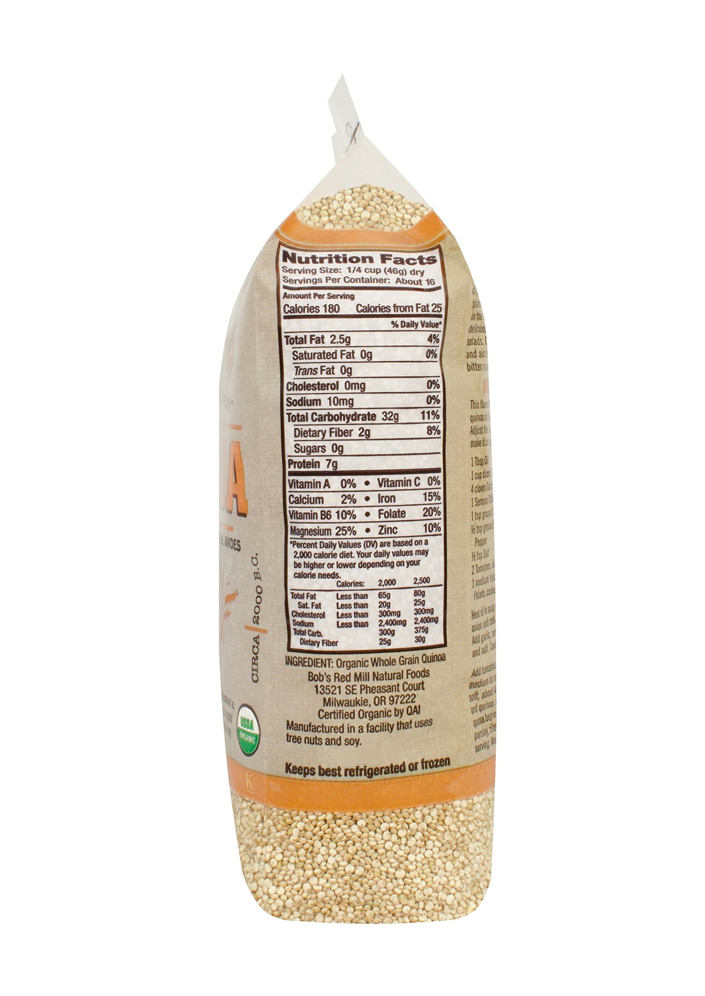 Bob'S Red Mill Organic Grain Quinoa, 26 Ounce Packages (Pack Of 4)