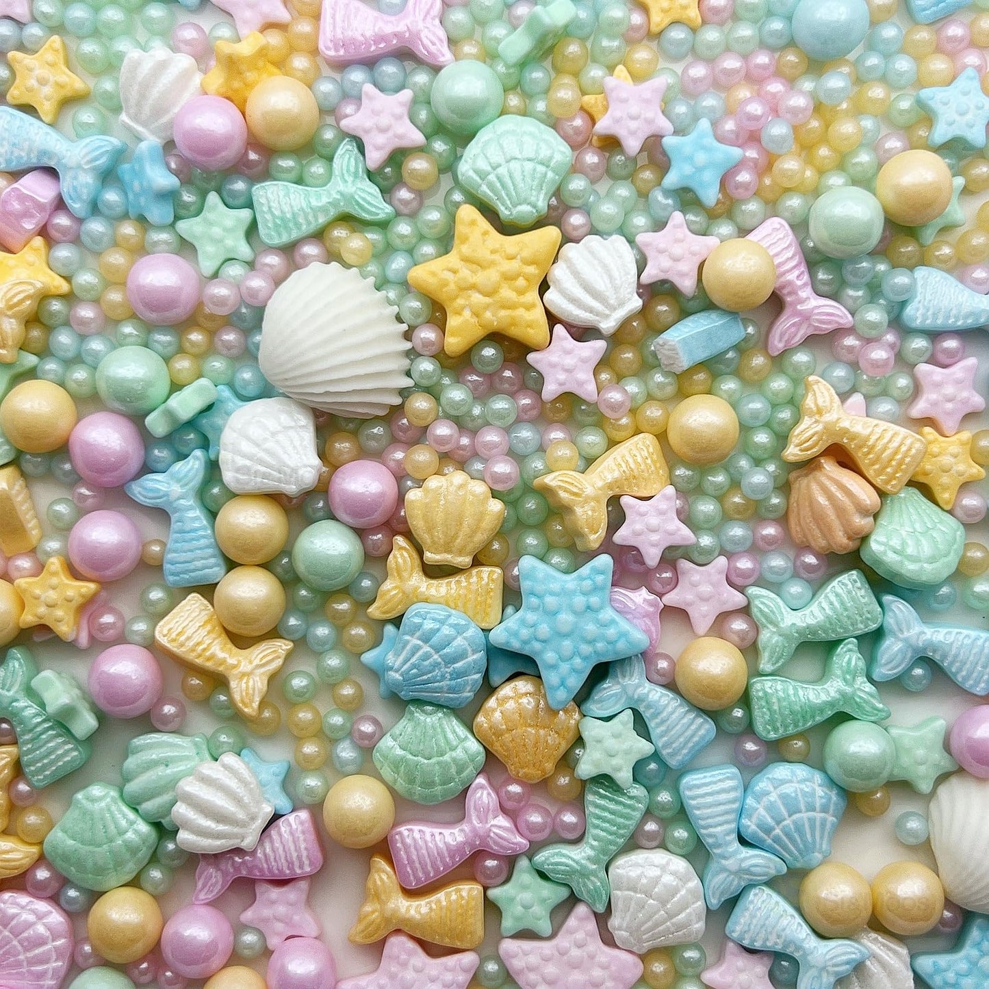 Se Si&Moos Mermaid Cake Topper Mermaid Cake Decorations Mermaid Sprinkles Mermaid Sprinkles For Cupcakes Beach Cake Decoration M