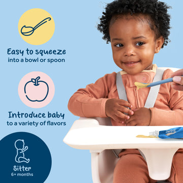 Gerber 2Nd Foods Baby Food, Apple, 3.5 Oz Pouch (Pack Of 12)
