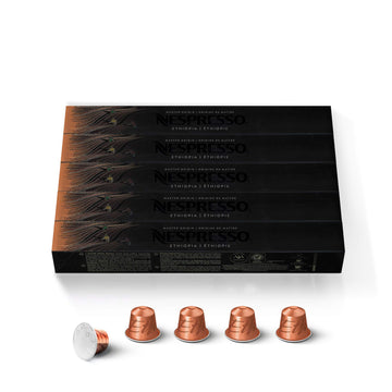Nespresso Original Line Ethiopia Master Origin Mild Roast Coffee Pods, 50 Count