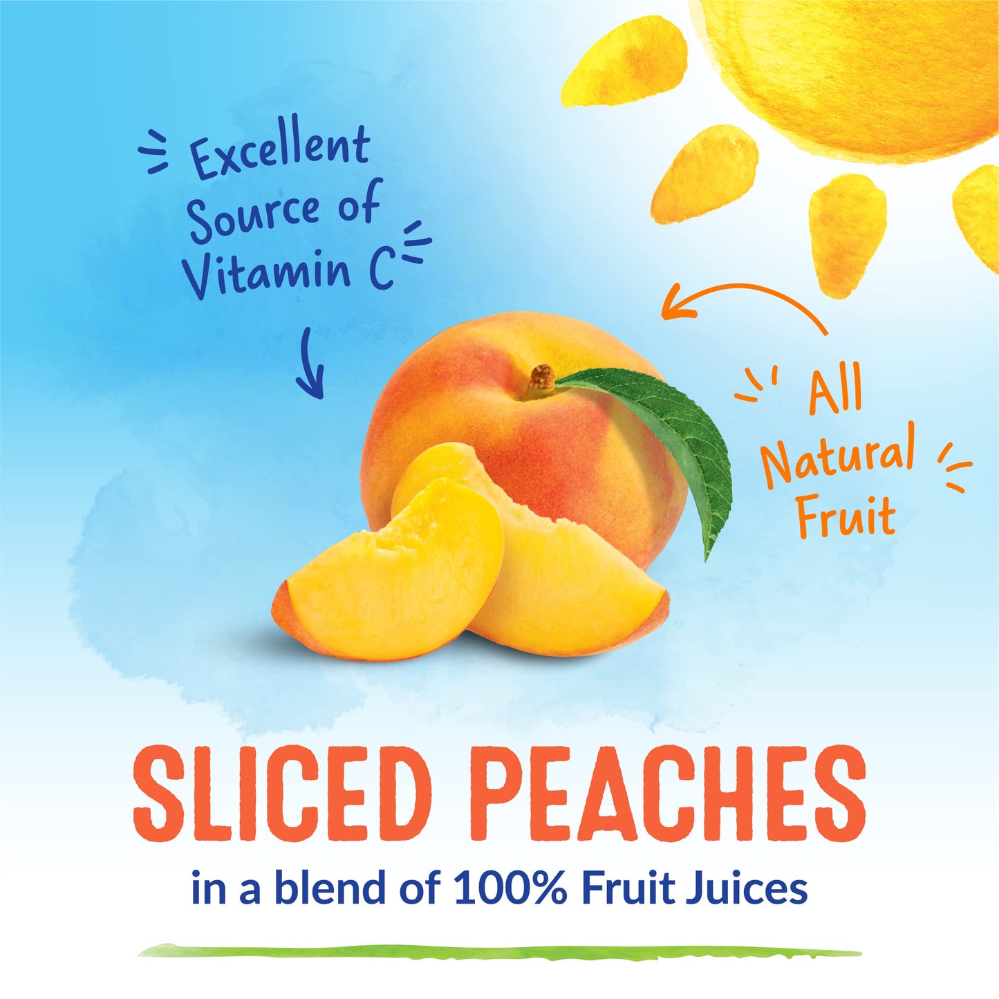 Dole Jarred Peaches Sliced Yellow Cling In 100% Fruit Juice, 23.5 Ounce Jar (Pack Of 8)