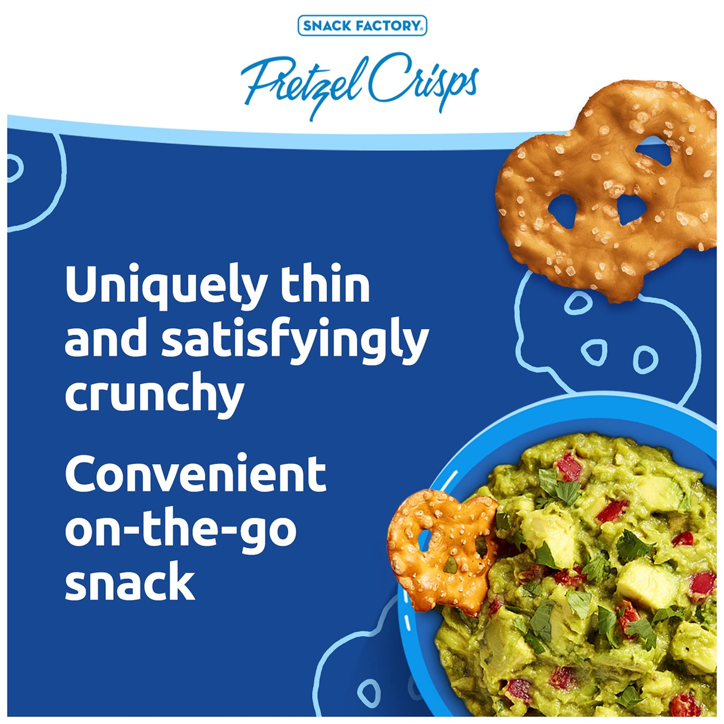 Snack Factory Original Pretzel Crisps, Non-Gmo, 7.2 Oz Resealable Bag