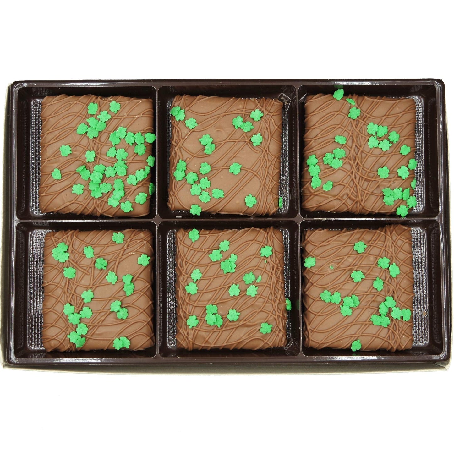 Philadelphia Candies Milk Chocolate Covered Graham  ers, St. Patricks Day Shamrocks Gift, 6 Ounce
