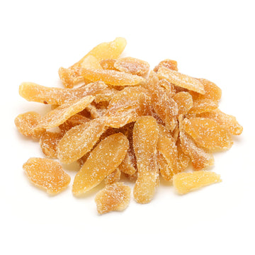 Nuts U.S. - Dried Crystallized Ginger Slices | All Natural And Non Gmo | No Artificial Colors Or Ingredients | Sugar Coated Chewy Flavor | Packed In Resealable Bag!!! (Unsulfured 3 Lbs)