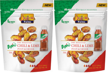 Tajin Seasoned Pistachio Kernels | No Shells | Tajin Clasico Chili Lime | Non-GMO Project Verified | Gluten Free | Vegan | Koshe