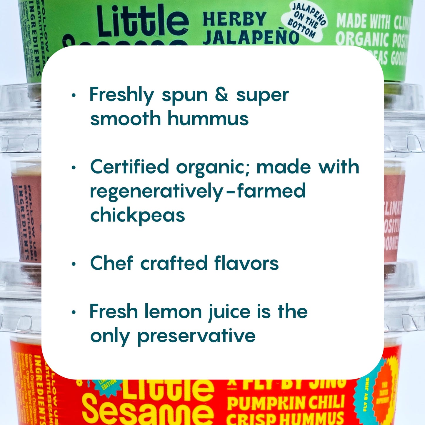 Little Sesame Herby Jalapeno Hummus, 8 Oz