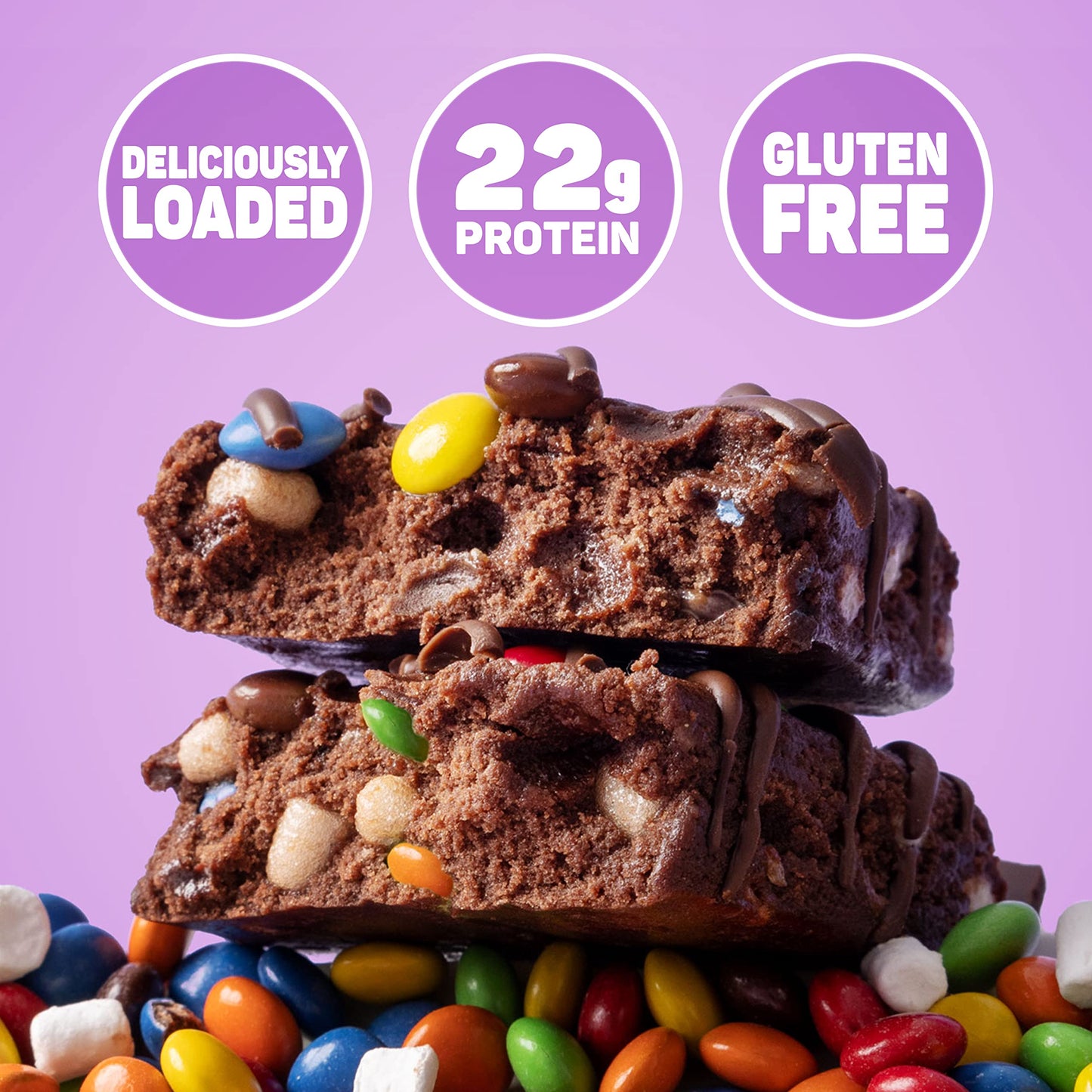 Fitcrunch Loaded Cookie Protein Bar, High Protein, Gluten Free, Protein Snack (12 Cookie Bars, Chocolate Deluxe)