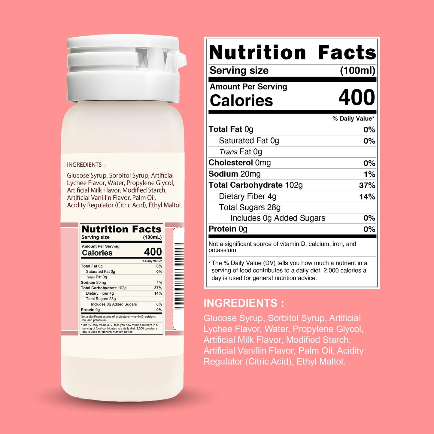 Jans Butterfly Flavoring Extract Paste, Lychee, 25 ml (0.8 Fl Oz), Pack of 1
