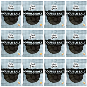 Gustaf's Dutch Licorice Double Salt Coins - 12 Pack of 5.2oz Bags - Salted Black Licorice Coins - Dutch Candy from Netherlands -