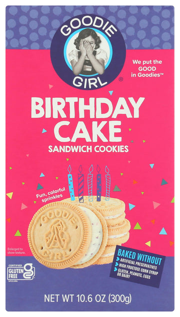 Goodie Girl Cookies Cookie Crème Birthday Cake, 10.6 OZ, Multicolored, Model 0855987003908