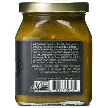 Mina Harissa Green Hot Sauce, 10 Oz, Homestyle Moroccan Green Chili Garlic Sauce, Your New Salsa Verde For Spicing Up Any Dish, Harissa Sauce Perfect For Any Cuisine Or As A Dip & Spread