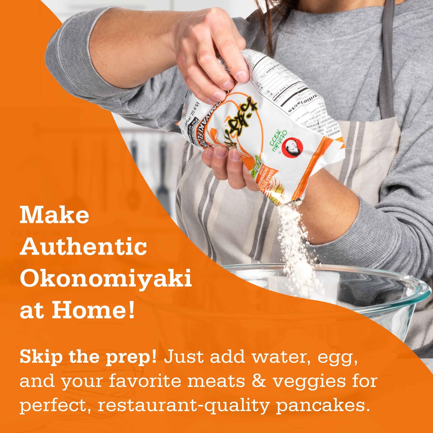 Otafuku Okonomiyaki Flour for Japanese Okonomiyaki Pancakes, 12 Servings, 15.9 Oz (10 Pack)