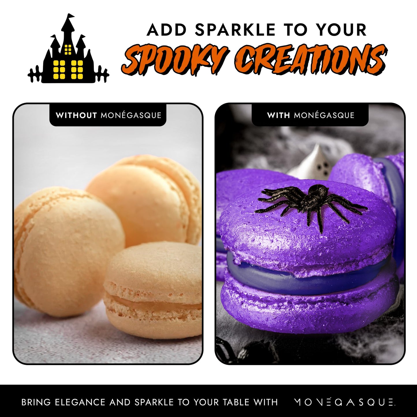 MONÉGASQUE Edible Glitter for Drinks, 7g Violet Purple Luster Dust, Vegan Cocktail & Cake Decoration