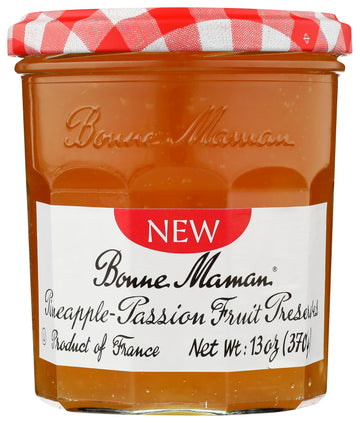 Bonne Maman Summer Variety Pack (Pineapple-Passion Fruit Preserves, Mango-Peach Preserves, Lemon Curd), Pack of 3