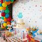ZHUOWEISM Cake Topper Glitter Happy 6 Months Birthday Decoration, Blue, Paper, 1 PCS