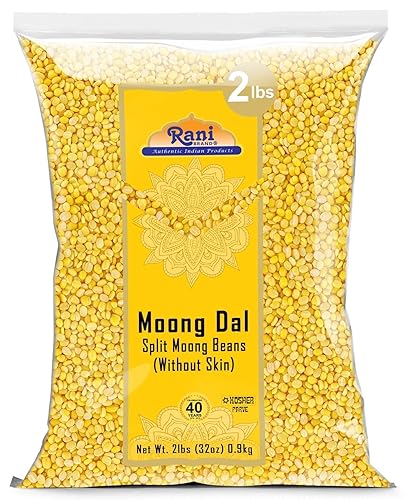 Rani Moong Dal (Split Mung Beans Without Skin) Lentils Indian 32oz (2lbs) 908g ~ All Natural | Gluten Friendly | Non-GMO | Vegan