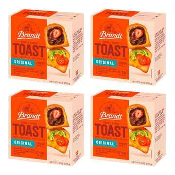 Brandt Zwieback Rusk | Sweetened Crispy Bread | Perfect for Teething Children | Enjoy With Sweet or Savory toppings | 8 oz each 