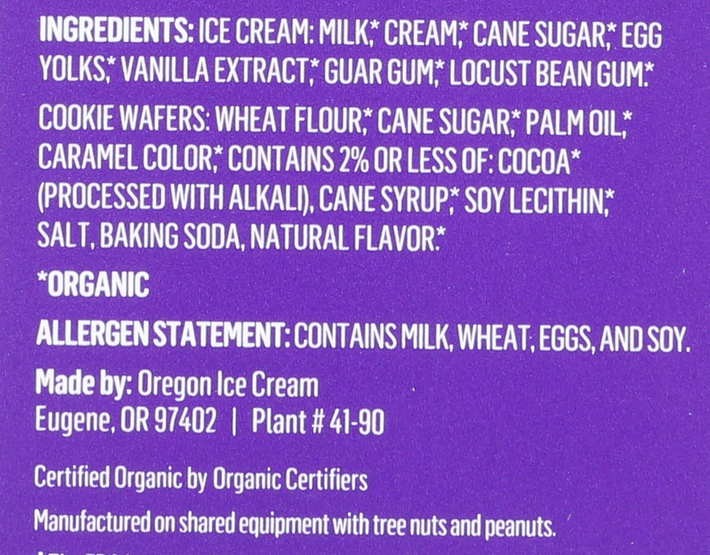 Aldens, Ice Cream Sandwich Vanilla Organic 6 Count, 21.9 Fl Oz