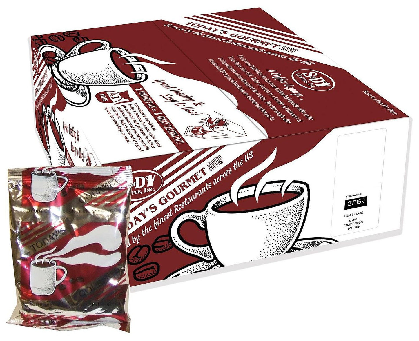 S&D Coffee Inc. 48-Pack Coffee Pods for 48 Pots, 42 Count, Great Flavor