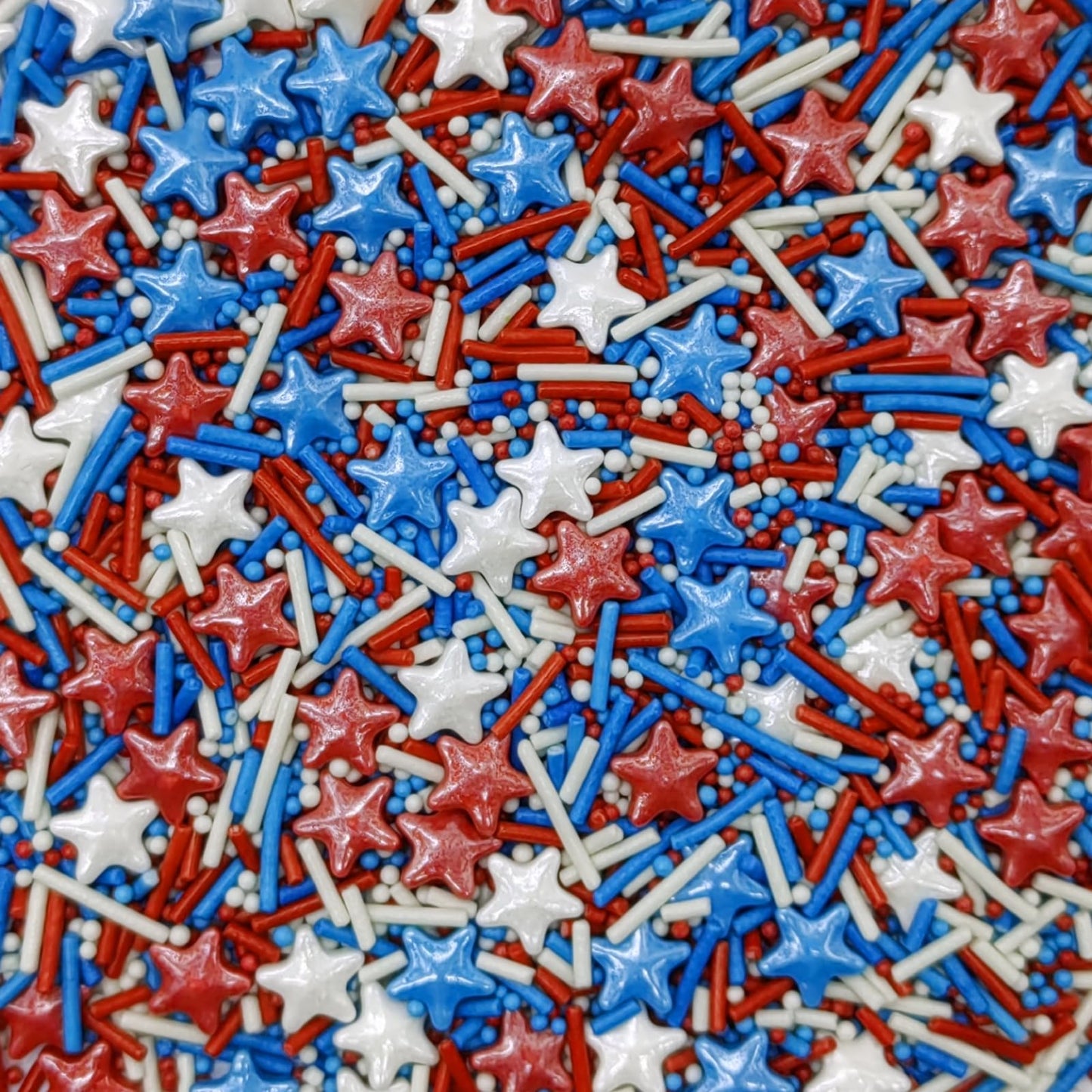 Mixed Red & Blue & White Pearls Sprinkles Edible Stars Cake Decorating Stars Cake Decorations Cupcake Toppers Cookie Decorating