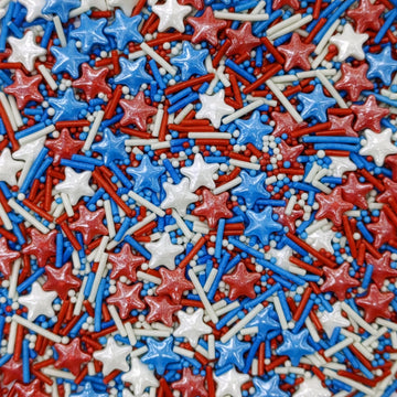 Mixed Red & Blue & White Pearls Sprinkles Edible Stars Cake Decorating Stars Cake Decorations Cupcake Toppers Cookie Decorating
