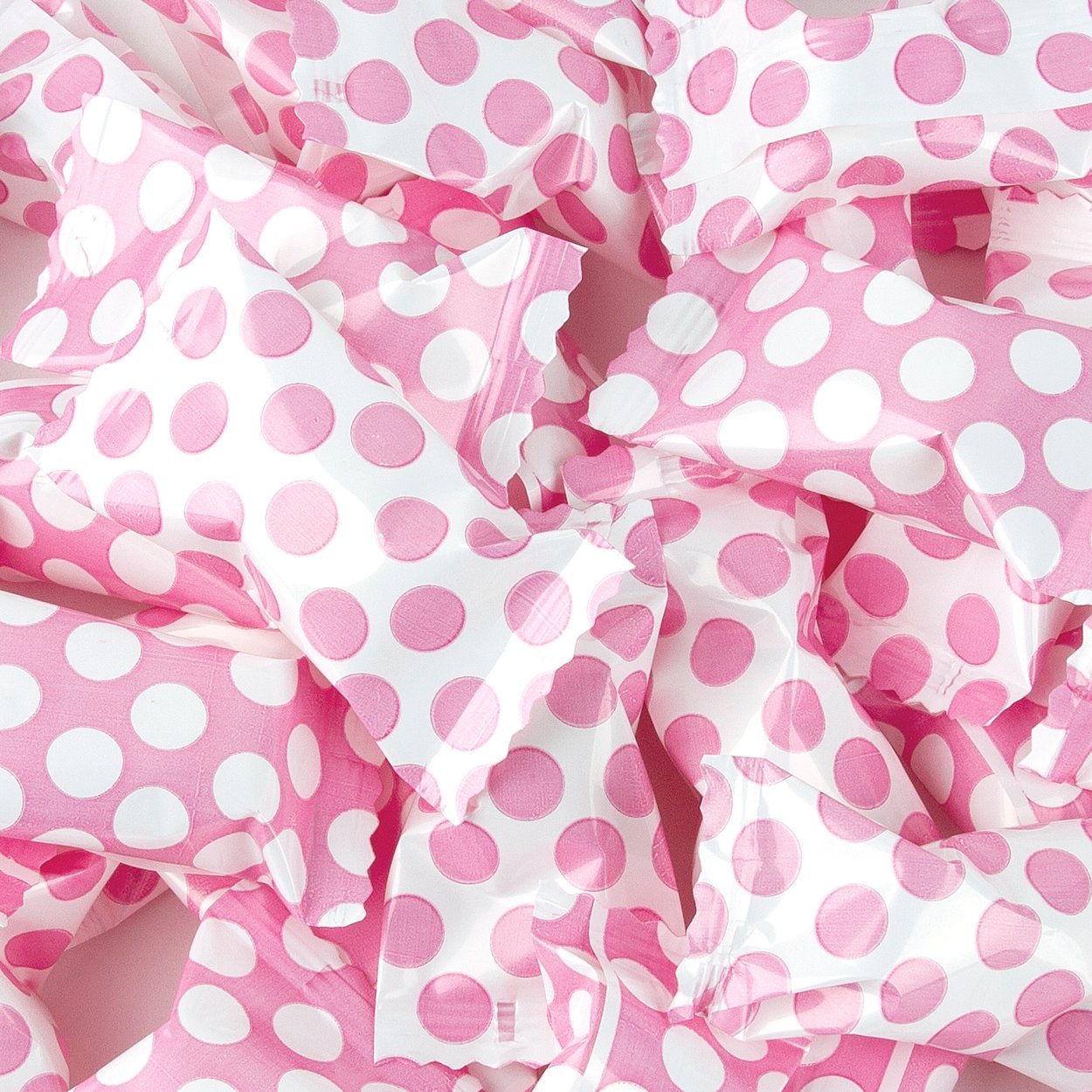 Polka Dot Peppermints 100Ct - Individually Wrapped (Pink Pastel)