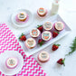 Ephlyn Cupcake Toppers - 54 Pcs Heart & Flower Decorations for Mothers Day - Champagne Gold - Paper