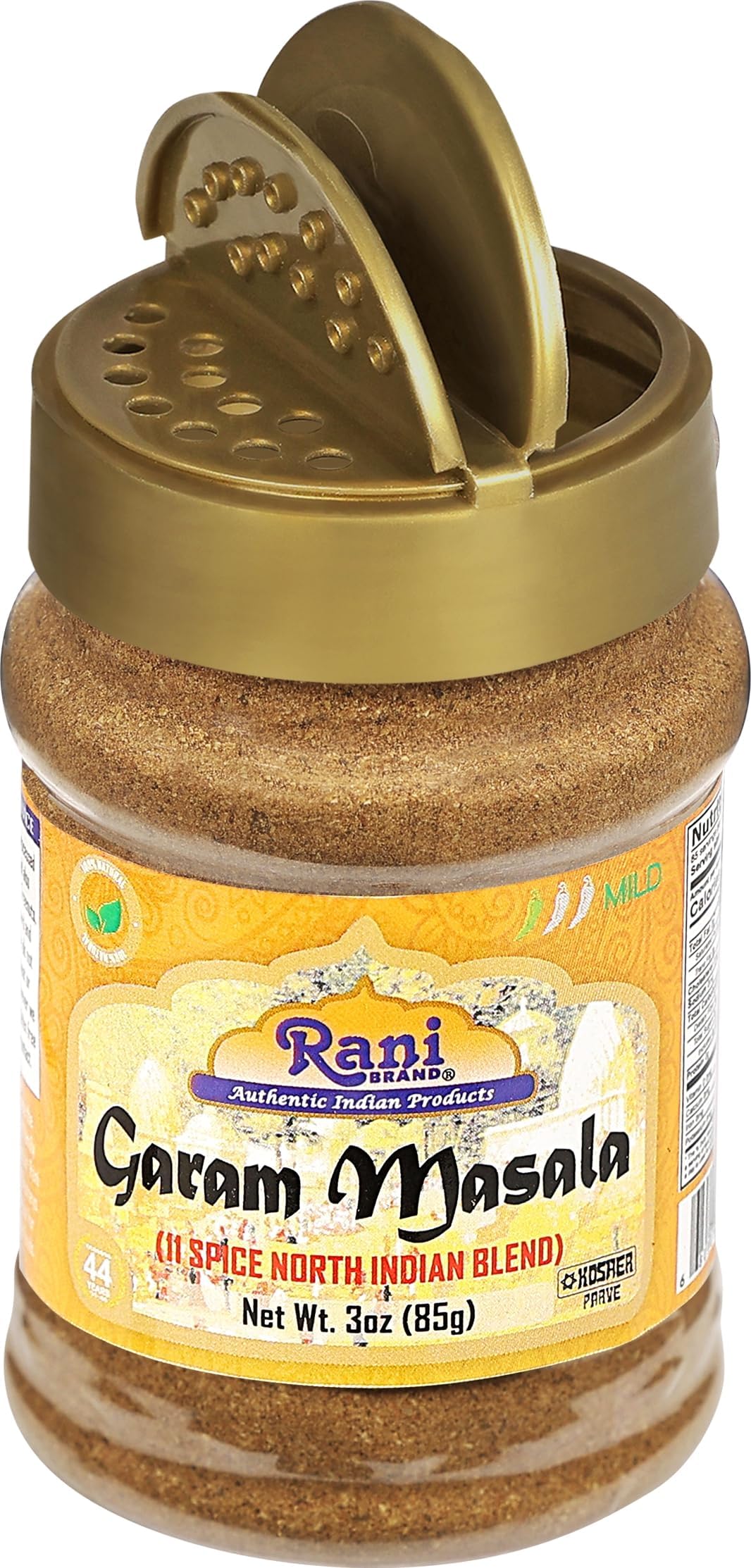 Rani Garam Masala Indian 11-Spice Blend 3oz (85g) PET Jar  Pack of 12 ~ All Natural  Salt-Free | Vegan | No Colors | Gluten Friendly | NON-GMO | Kosher | Indian Origin