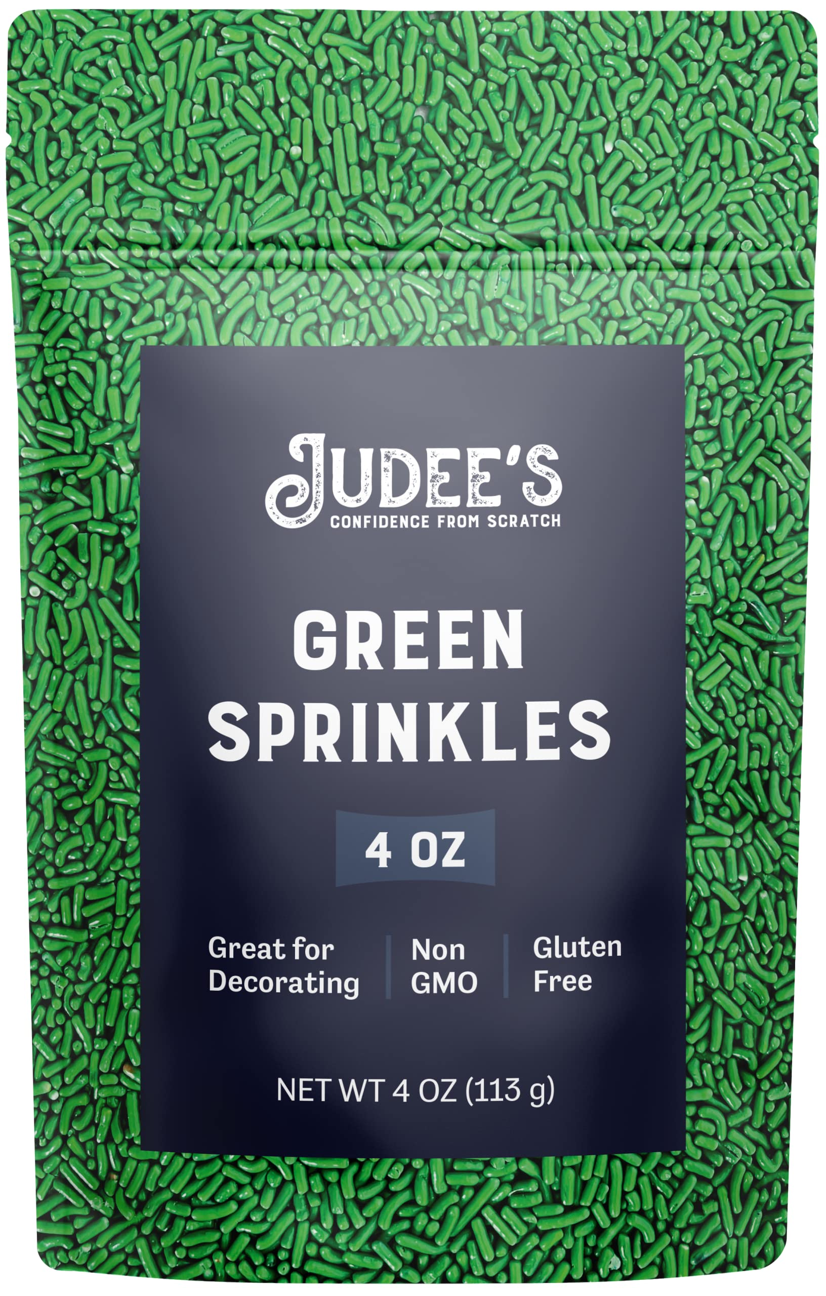 Judee'S Green Sprinkles 4 Oz - Gluten-Free And Nut-Free - Brighten Up Your Baked Goods - Great For Cookie And Cake Decoration -
