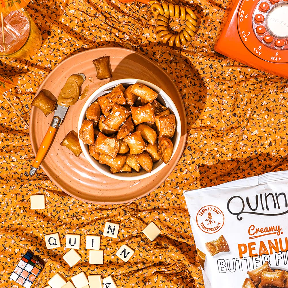 Quinn Peanut Butter Filled Pretzel Nuggets, Gluten Free, Corn, Soy, Dairy Free & Vegan Friendly, Non-Gmo, Family Size 11 Oz - 8