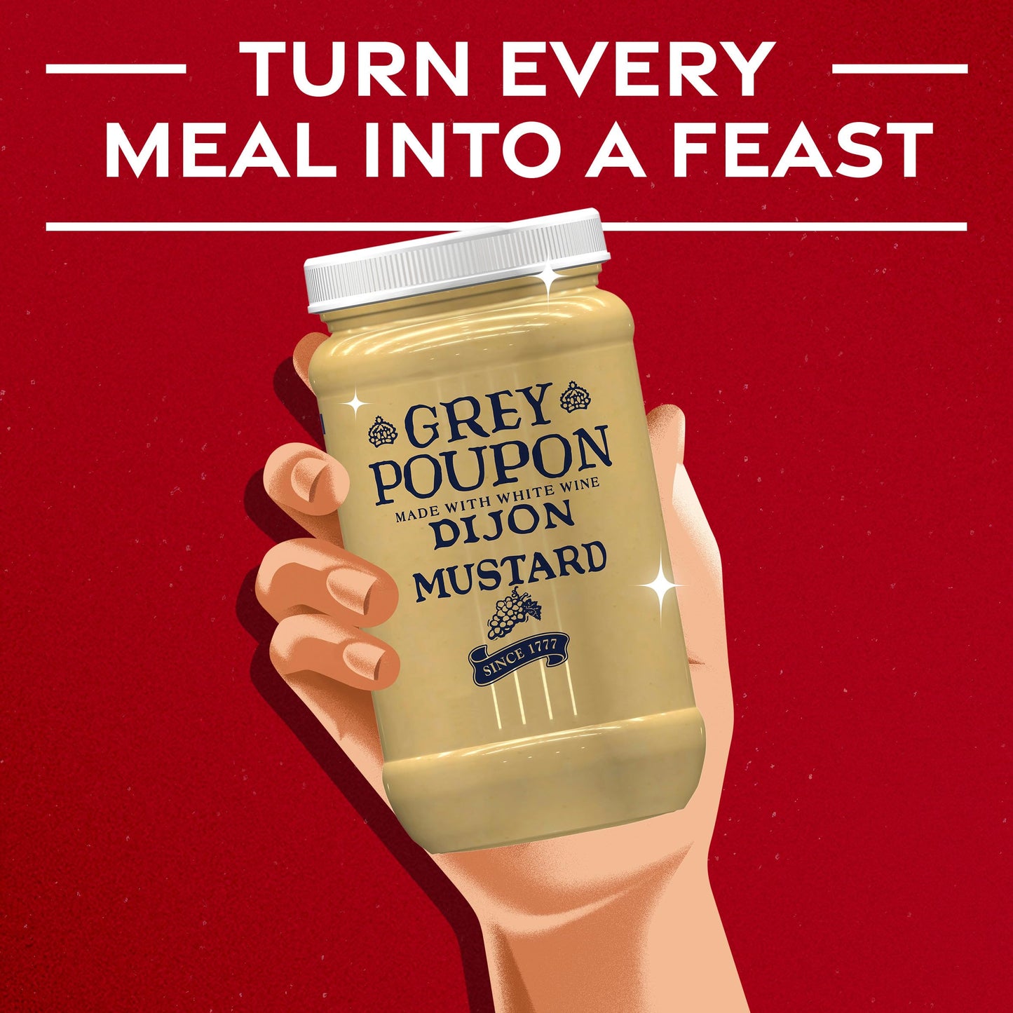 Grey Poupon Dijon Mustard, 48 oz Jars, Pack of 6, Model 10054400000389