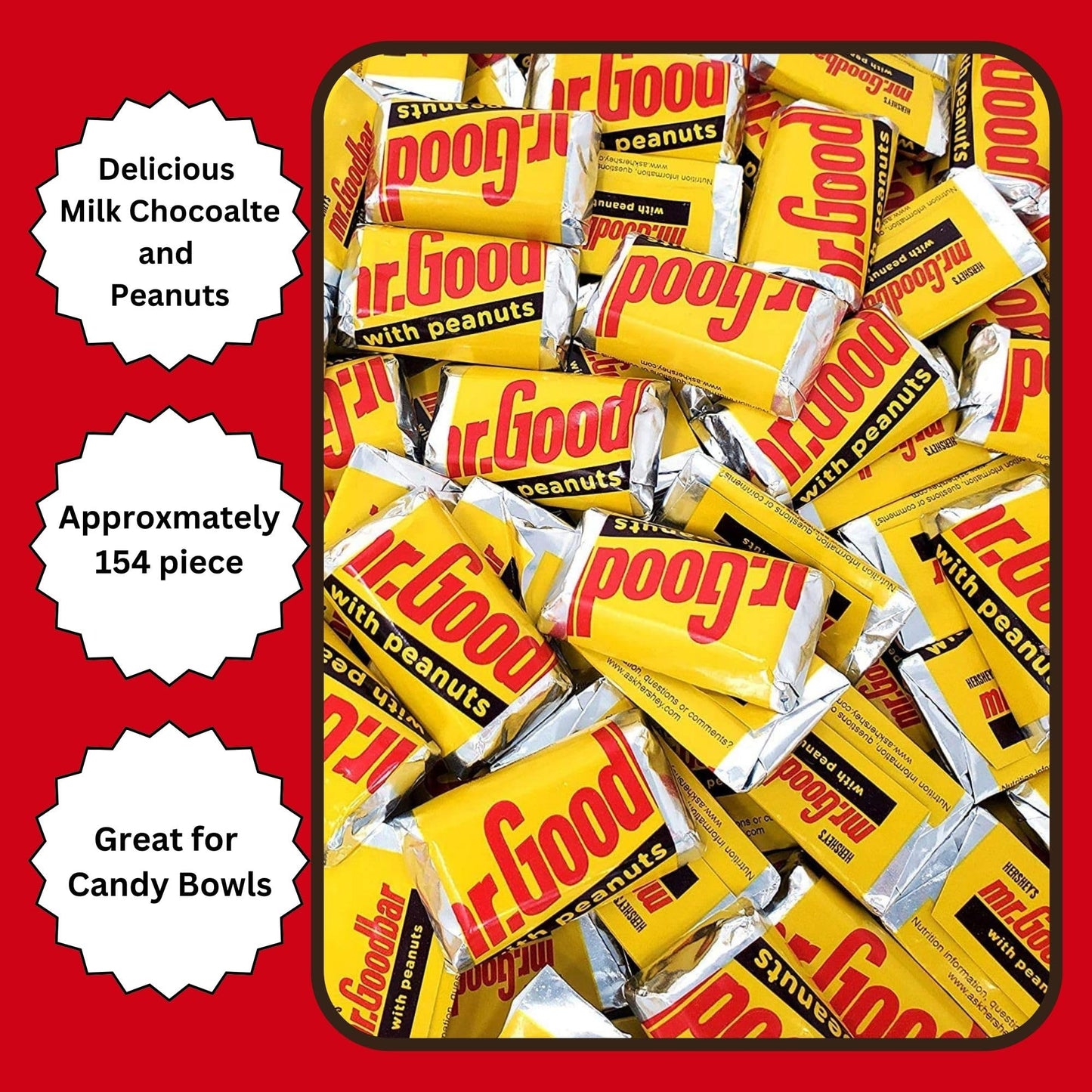 River Finn Organics Miniature Milk Chocolate & Peanut Candy Bars, 3 lbs, Individually Wrapped, Perfect for Gifts & Snacks