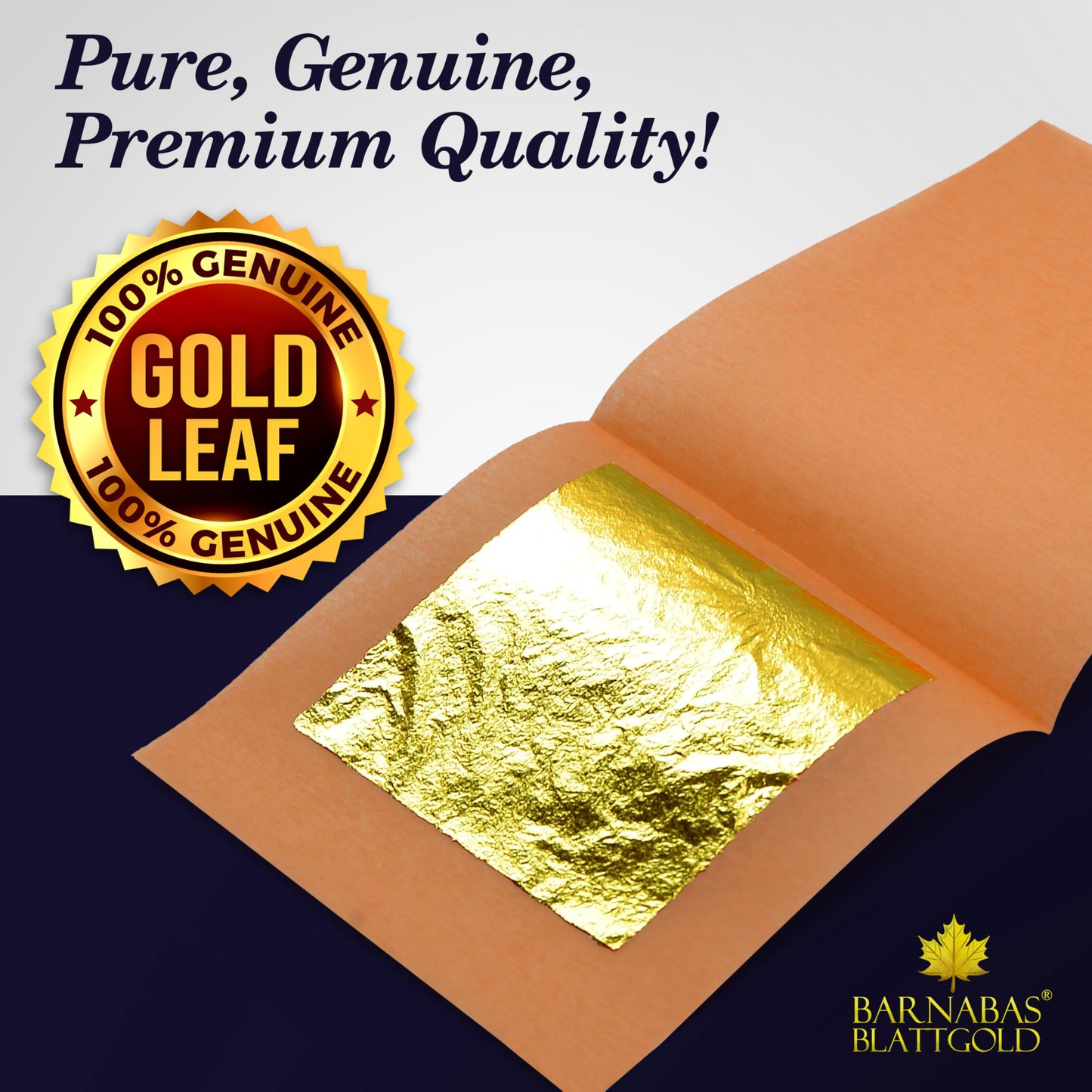 Barnabas Blattgold Edible Gold Leaf 24K - Cake Decorations, Loose Gold Leaf Sheets For Cupcakes - 1.5 Inches, Interleaf Of 20