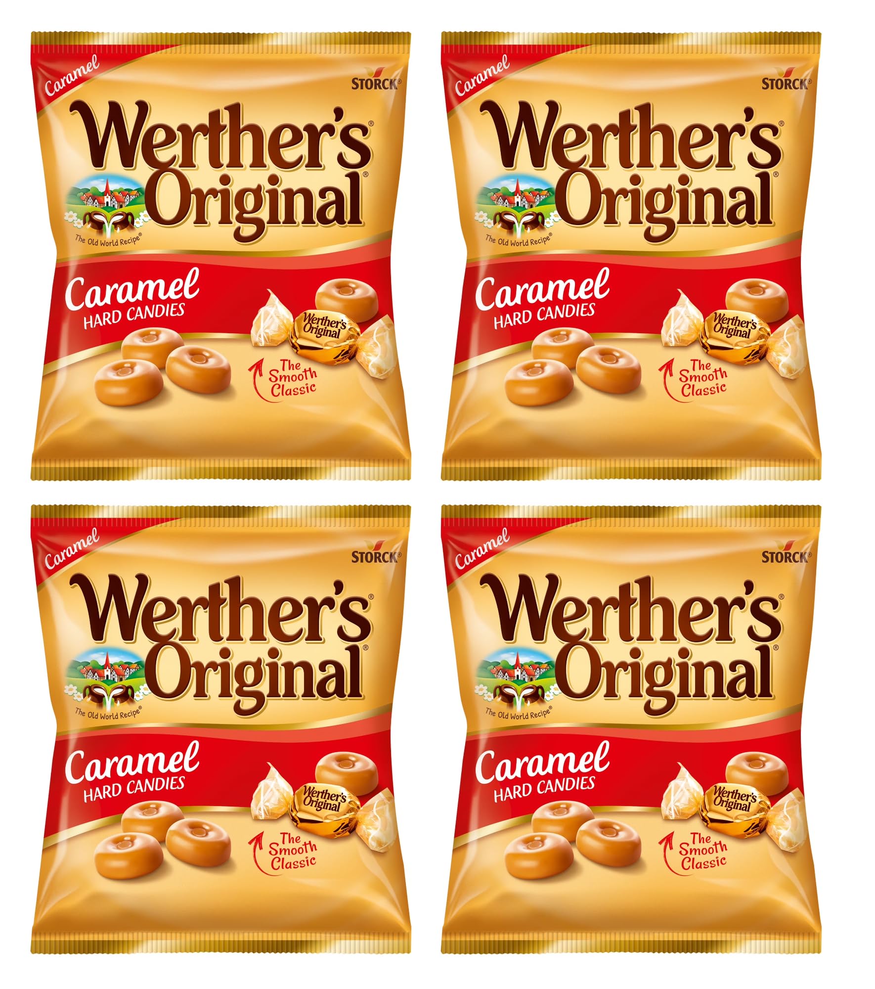 WertherS Oriflavor Blendal Caramel Hard Candies - Pack Of 4-2.65 Oz Bags - Delicious Sweet Treats For Everyone To Share - Classic Taste People Love