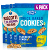 Cooper Street Twice Baked Mini Biscotti Italian Style Cookies - 5 Pounds of Lemon Blueberry Gourmet Cookies Ideal With Coffee Or