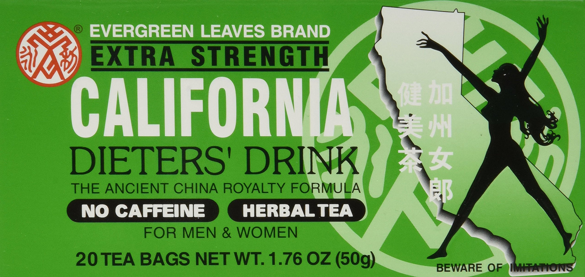 Evergreen Leaves Brand California Dieters' Tea 20 Tb