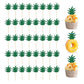 48Pcs Pineapple Cupcake Donut Cake Toppers, Pineapple Cute Cupcake Picks For Summer Tropical Hawaiian Party Cake Decorations