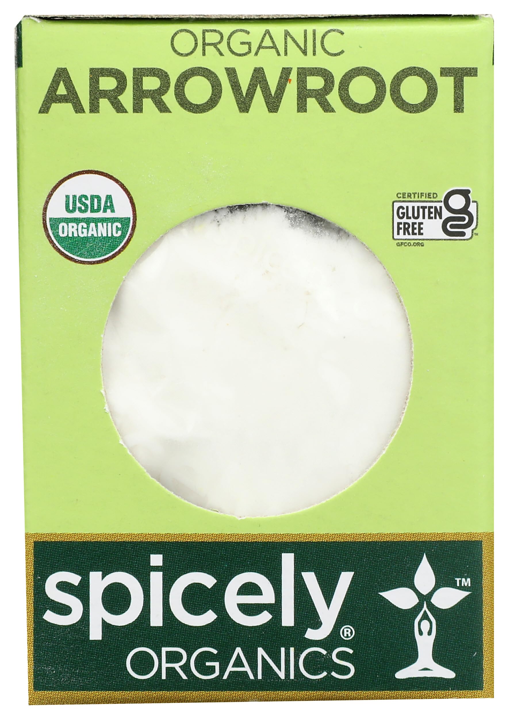 Spicely Organic Arrowroot Powder 0.40 Ounce Ecobox Certified Gluten-Free