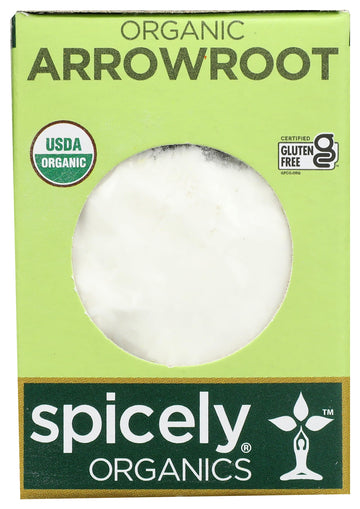 Spicely Organic Arrowroot Powder 0.40 Ounce Ecobox Certified Gluten-Free
