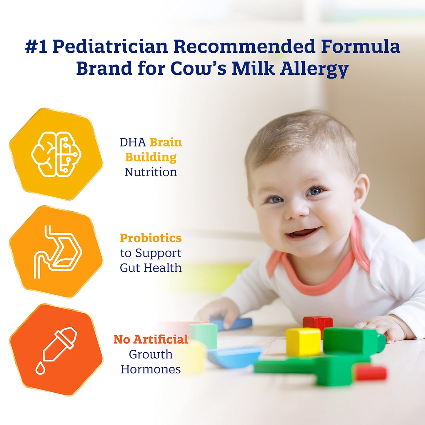 Enfamil Nutramigen Hypoallergenic Baby Formula With Iron, Lactose Free, Colic Relief From Cows Milk Allergy Starts In 24 Hours, Brain Building Dha, Probiotic Lgg For Immune Support, 27.8 Oz Can