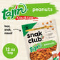 Snak Club Tajin Peanuts, Roasted Nuts with Chili and Lime Seasoning, Mild, Gluten-Free and Kosher Snacks, No Artificial Colors o