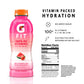 Gatorade Fit Electrolyte Beverage, Watermelon Strawberry, 16.9 Fl Oz Bottles (12 Pack), Healthy Hydration, Red