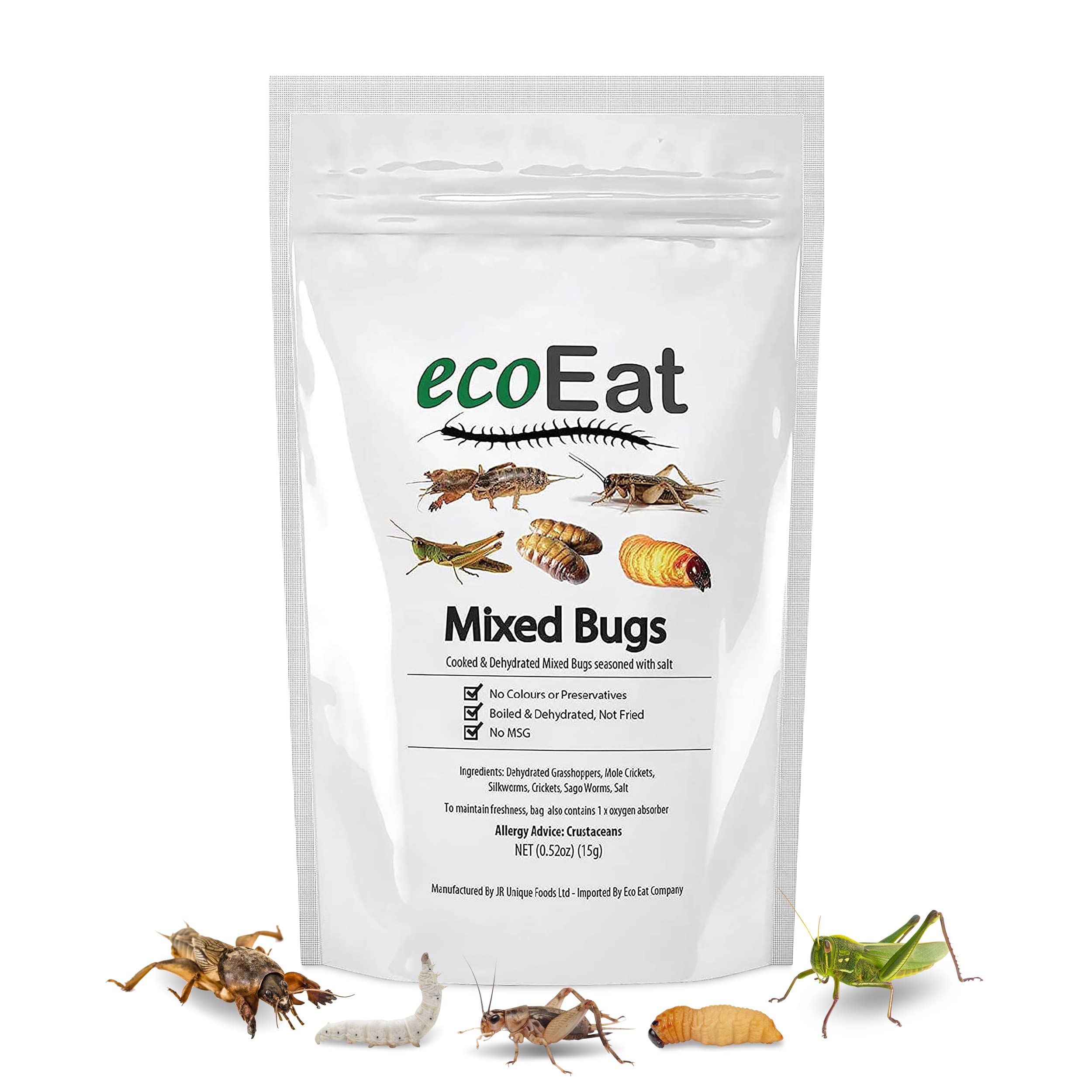 Ecoeat Mixed Edible Insects - Edible Bugs Edible Dehydrated Not Fried ...