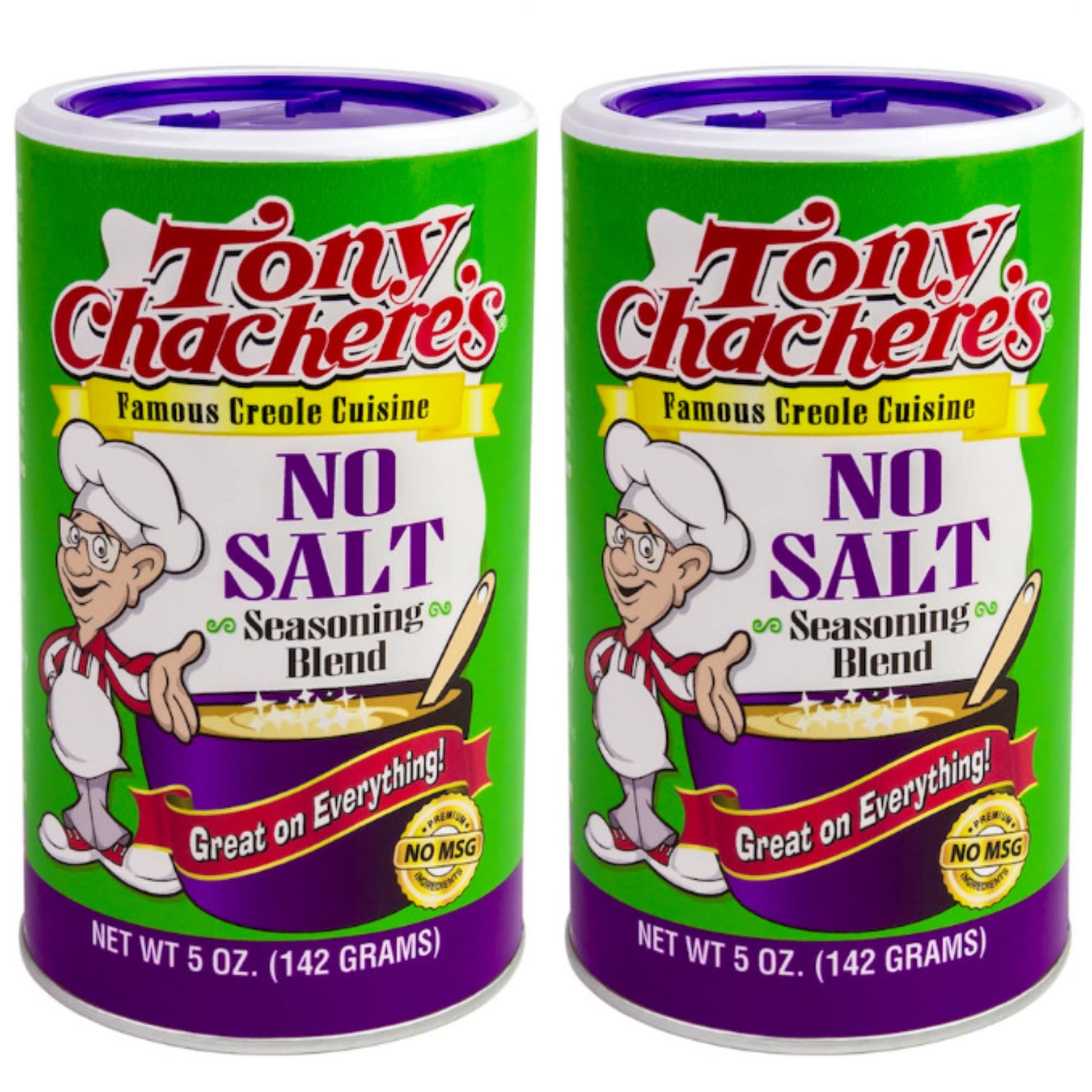 Tony Chacheres No Salt Seasoning - 5 Ounce Canisters (Pack of 2)