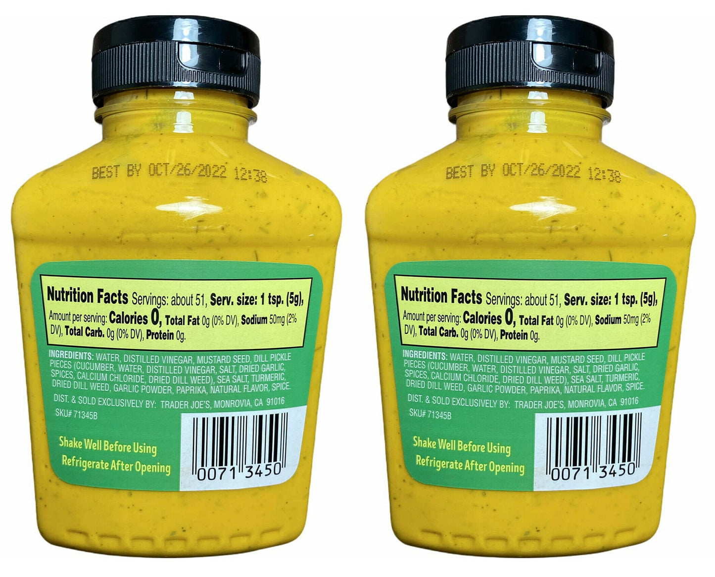 Trader Joes Dill Pickle Mustard, 9 oz (Pack of 2)