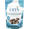 Lilys Sweets Milk Chocolate Style Covered Almonds 3.5 Ounce