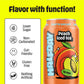 Halfday Prebiotic Iced Tea Variety Pack, Lemon & Peach, Low Sugar, 12 Fl Oz (Pack of 12), Gluten Free, Natural Caffeine